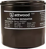 attwood 11840-7 Universal 10-Micron Fuel/Water Separator for 2-Cycle and 4-Cycle Engines, One Size