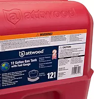 Attwood 8812LPG2 EPA Certified 12 Gallon Portable Fuel Tank with Gauge
