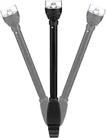 Attwood 5558-P12A7 All-Round LED Fold Down Navigation Light Black Base, 12-Inch