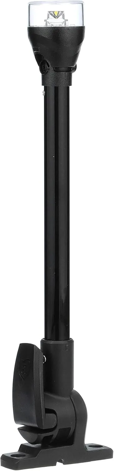 Attwood 5558-P12A7 All-Round LED Fold Down Navigation Light Black Base, 12-Inch