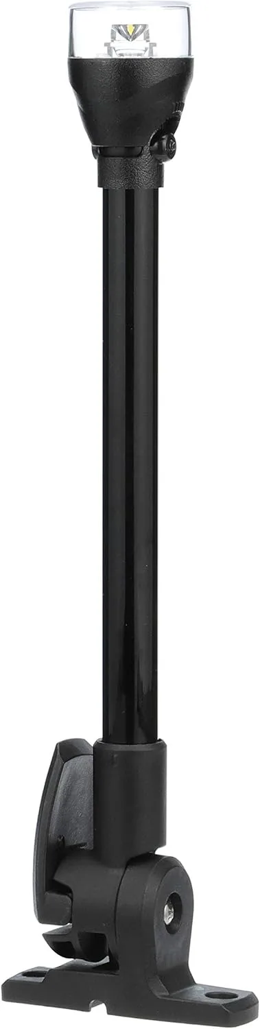 Attwood 5558-P12A7 All-Round LED Fold Down Navigation Light Black Base, 12-Inch