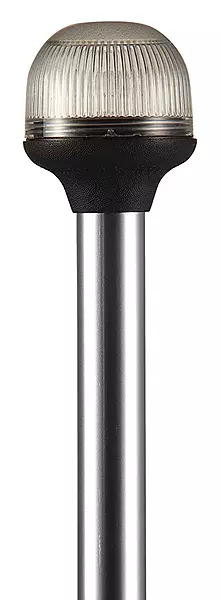 Attwood 5350-PA12-7 Folding All-Round 12-Inch Marine Boat Incandescent Pole Light, Silver, One Size