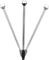 Attwood 5350-PA12-7 Folding All-Round 12-Inch Marine Boat Incandescent Pole Light, Silver, One Size