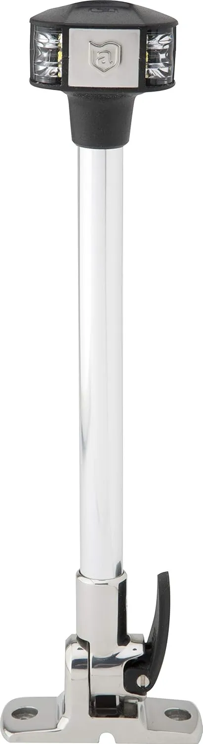 attwood 7812-S-7 Lightarmor Folding 12-Inch LED 3 Nautical Mile Masthead/Anchor Light, Silver