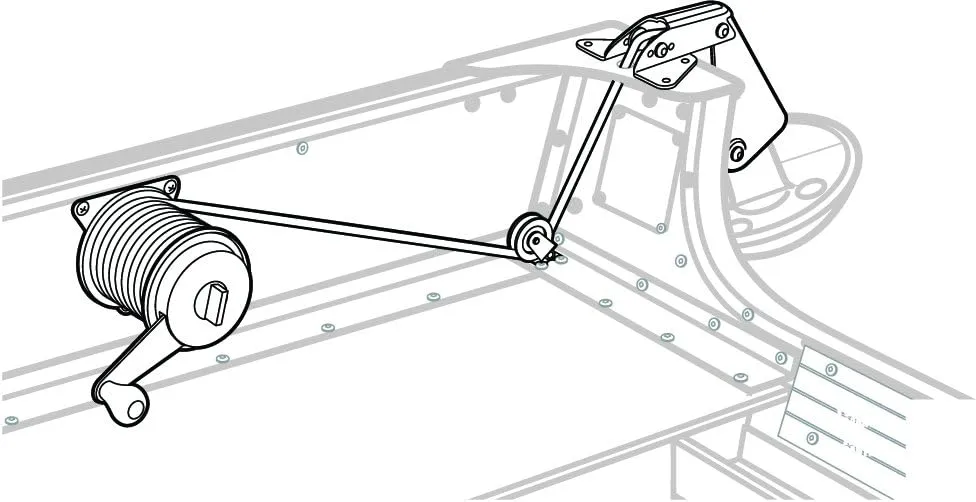 Attwood 13710-4 Anchor Lift System, Lifts and Drops Anchor, Heavy-Gauge Steel, Self-Lubricating Nylon Wheels
