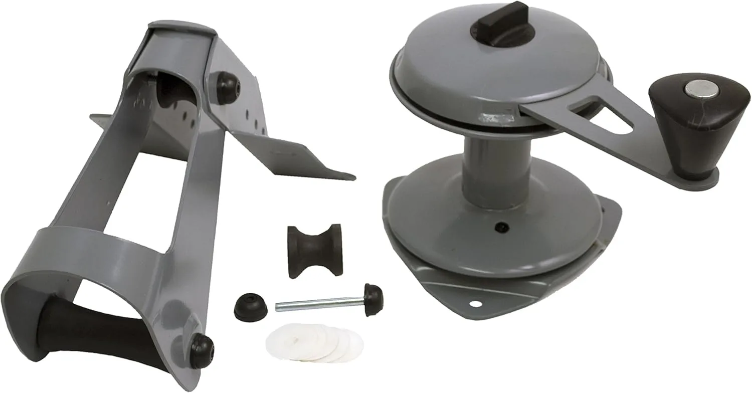 Attwood 13710-4 Anchor Lift System, Lifts and Drops Anchor, Heavy-Gauge Steel, Self-Lubricating Nylon Wheels