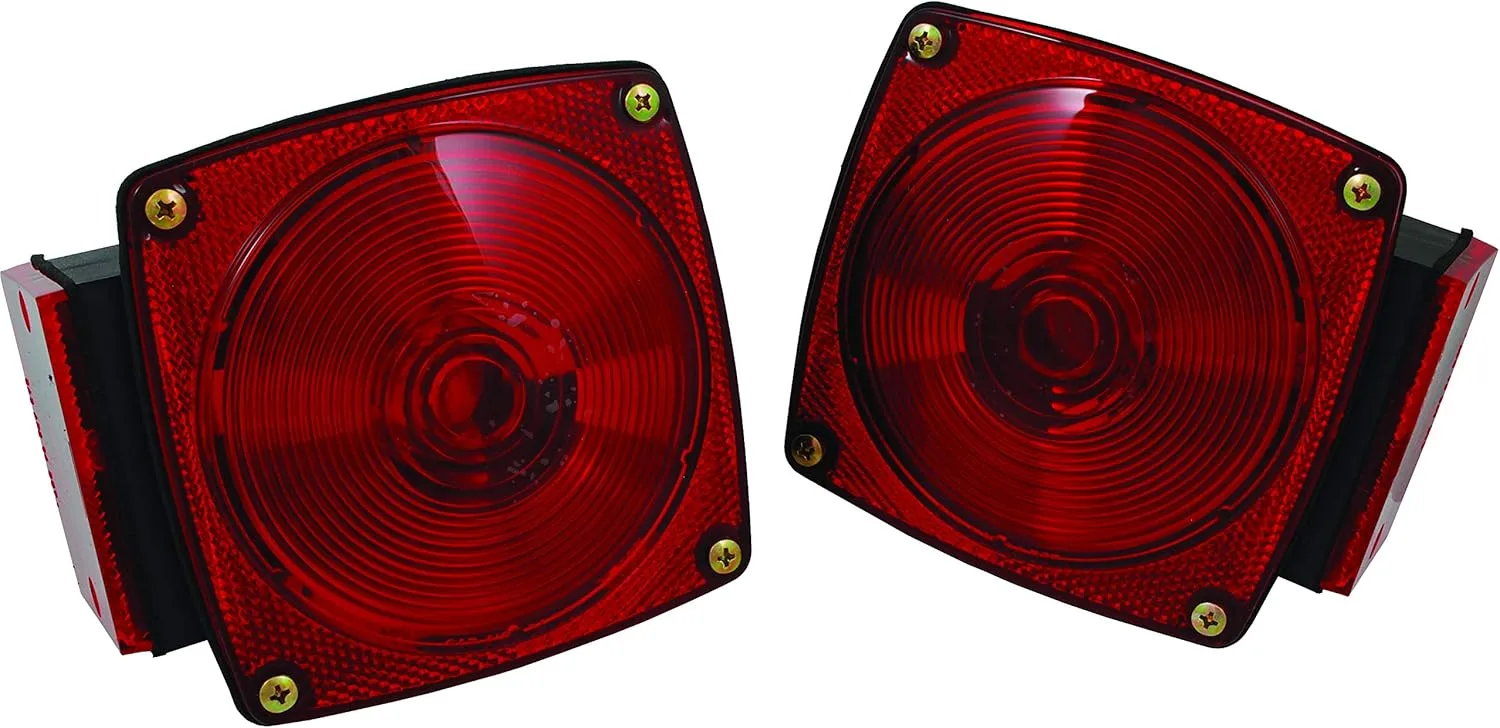 Attwood 14060-7 Submersible Multi-Function Trailer Light Kit, Clear Lens
