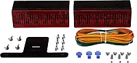 Attwood 14064-7 LED Low-Profile Trailer Light Kit — 2 Stop/Tail/Turn Submersible LED Lights, License Plate Bracket
