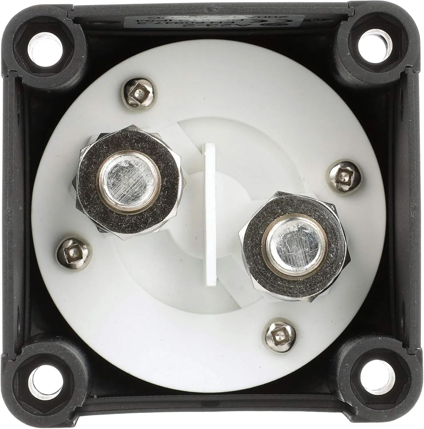 Attwood 14233-7 Battery Switch — On/Off Power Switch for Single Battery, Removable Control Knob, 12- to 50-Volt DC ,Red/Black