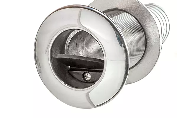 Attwood 66553-3 Boat Self-Bailing Cockpit Barbed Stainless Steel 1 ½-Inch Scupper Valve One Size