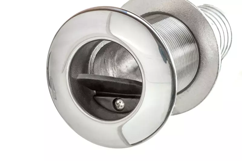 Attwood 66553-3 Boat Self-Bailing Cockpit Barbed Stainless Steel 1 ½-Inch Scupper Valve One Size