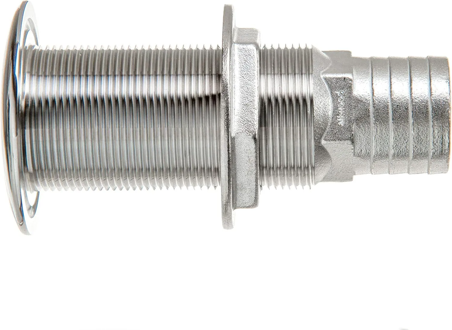 Attwood 66553-3 Boat Self-Bailing Cockpit Barbed Stainless Steel 1 ½-Inch Scupper Valve One Size