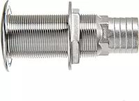 Attwood 66553-3 Boat Self-Bailing Cockpit Barbed Stainless Steel 1 ½-Inch Scupper Valve One Size