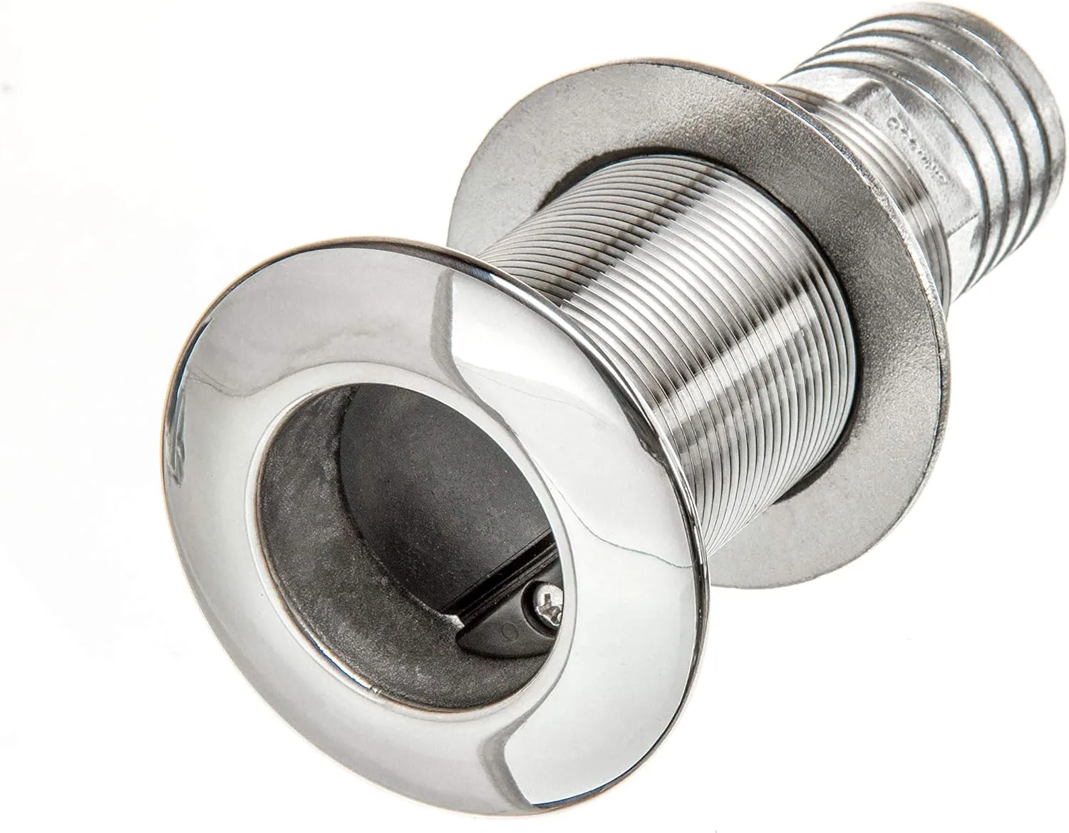 Attwood 66553-3 Boat Self-Bailing Cockpit Barbed Stainless Steel 1 ½-Inch Scupper Valve One Size