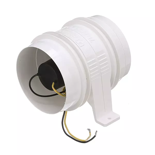 Attwood 1749-4 Turbo 4000 Series II In-Line Blower, For 4-Inch Interior Diameter Vent Hose, Water Resistant
