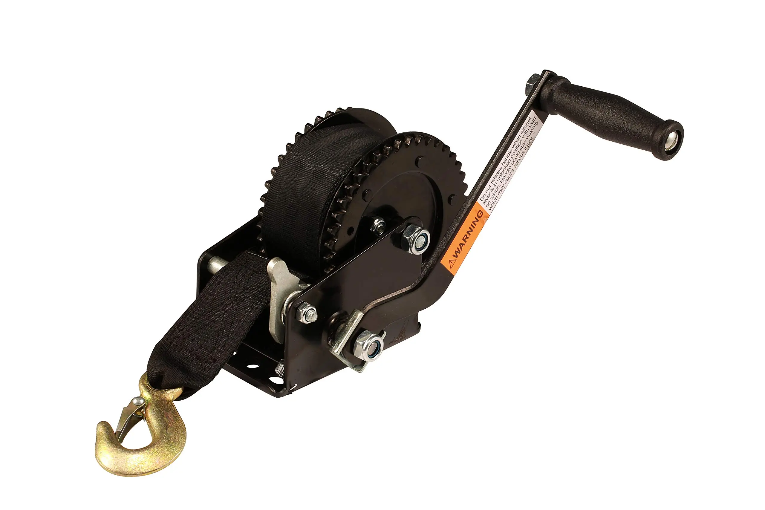 ATTWOOD Manual Boat Trailer Winch with 2" x 20' Nylon Strap
