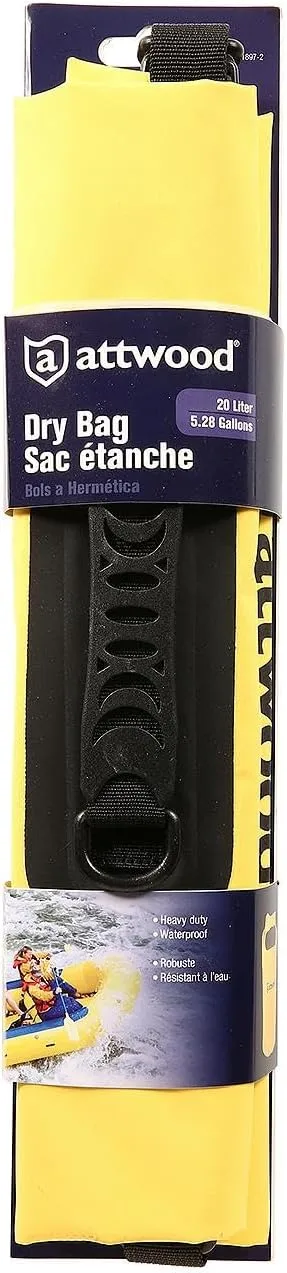 attwood Waterproof Dry Bag or Case - Roll Top Waterproof Backpack Sack or Case Keeps Gear Dry for Kayaking, Swimming
