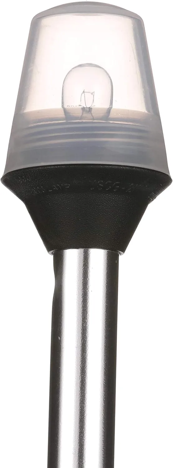 ATTWOOD Traditional Style Frosted Globe All-Round Navigation Light with 2-Pin Locking Collar Pole