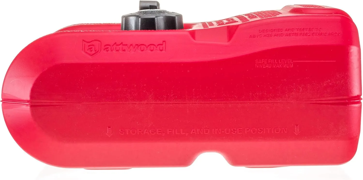 ATTWOOD 8803LP2 EPA and CARB Certified 3-Gallon Portable Marine Fuel Tank