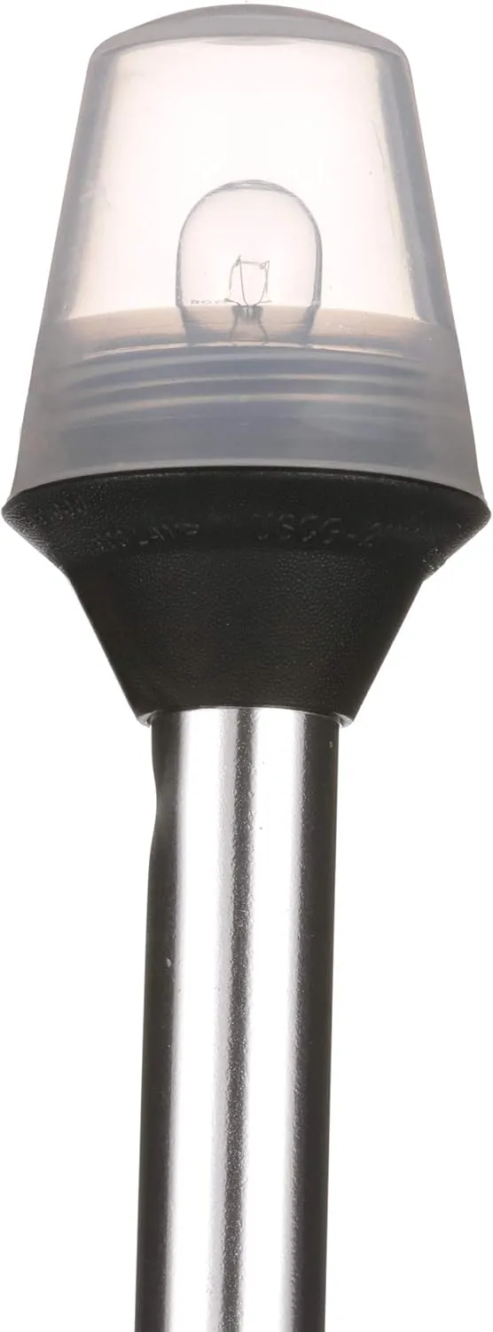 ATTWOOD Traditional Style Frosted Globe All-Round Navigation Light with 2-Pin Locking Collar Pole