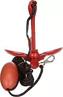 attwood 11969-4 Grapnel Anchor System, 3.5-Pound Anchor, 25 Feet of Rope, Marker Buoy, Snap Hook, Nylon Storage Case