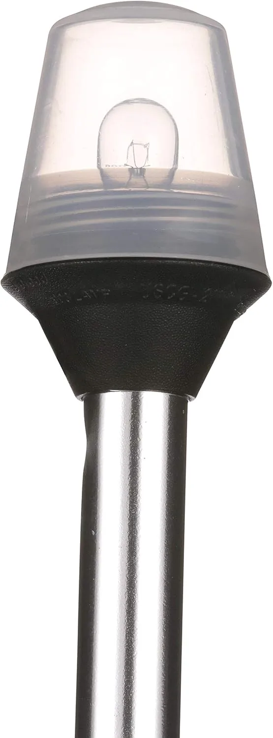 Attwood Frosted Globe All-Around Pole Light w/2-Pin Locking Collar Pole - 12V - 36"