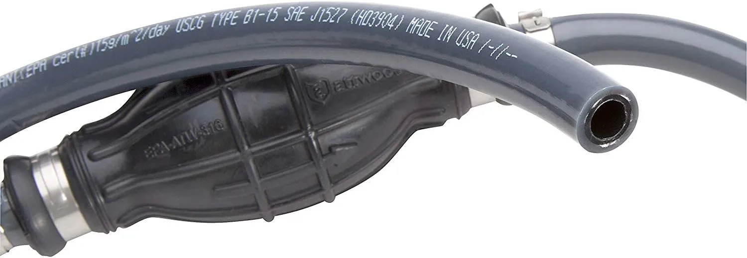 Attwood 3/8-inch x 6-foot Marine Fuel Line Kit with Universal Sprayless Connector