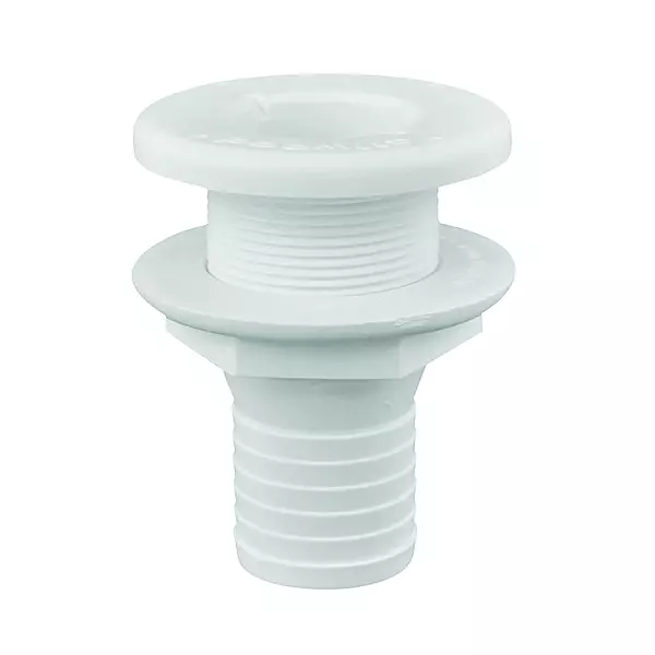 attwood 3875-3 1.5" Polypropylene Straight Thru-Hull Connector for Boating Plumbing Fittings