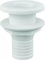 attwood 3875-3 1.5" Polypropylene Straight Thru-Hull Connector for Boating Plumbing Fittings