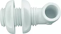 Attwood 3877-3 Polypropylene 90-Degree Thru-Hull Connector, White Finish