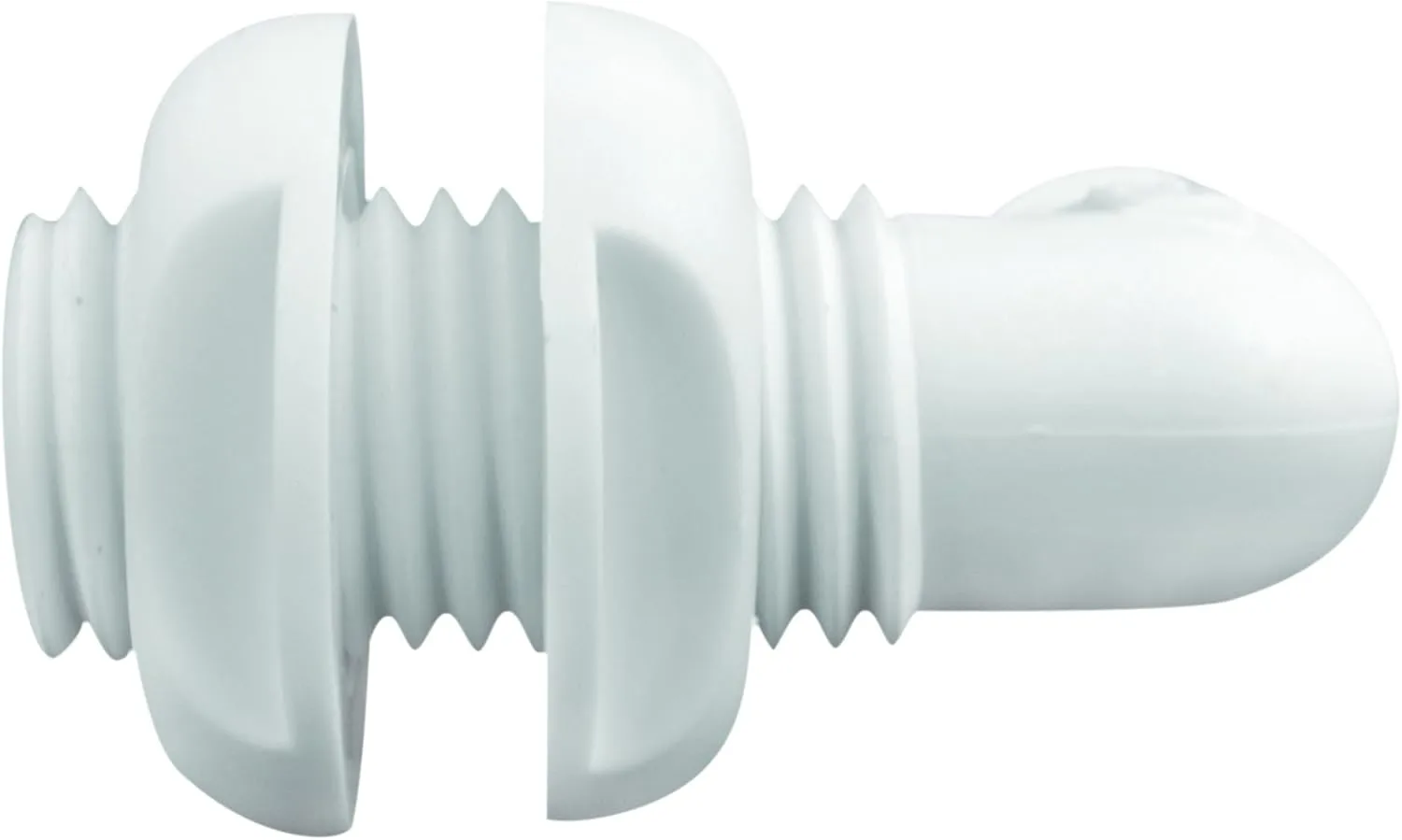 Attwood 3877-3 Polypropylene 90-Degree Thru-Hull Connector, White Finish