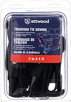 Attwood Quick-Release Transom Tie-Down Straps 2" x 4' Pair
