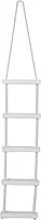 Attwood 11865-4 Rope Ladder, 5-Step, 11 ¾-Inch-Wide Blow-Molded Steps, 5 Feet Long, Non-Slip Step Surfaces, Nylon Rope