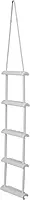 Attwood 11865-4 Rope Ladder, 5-Step, 11 ¾-Inch-Wide Blow-Molded Steps, 5 Feet Long, Non-Slip Step Surfaces, Nylon Rope