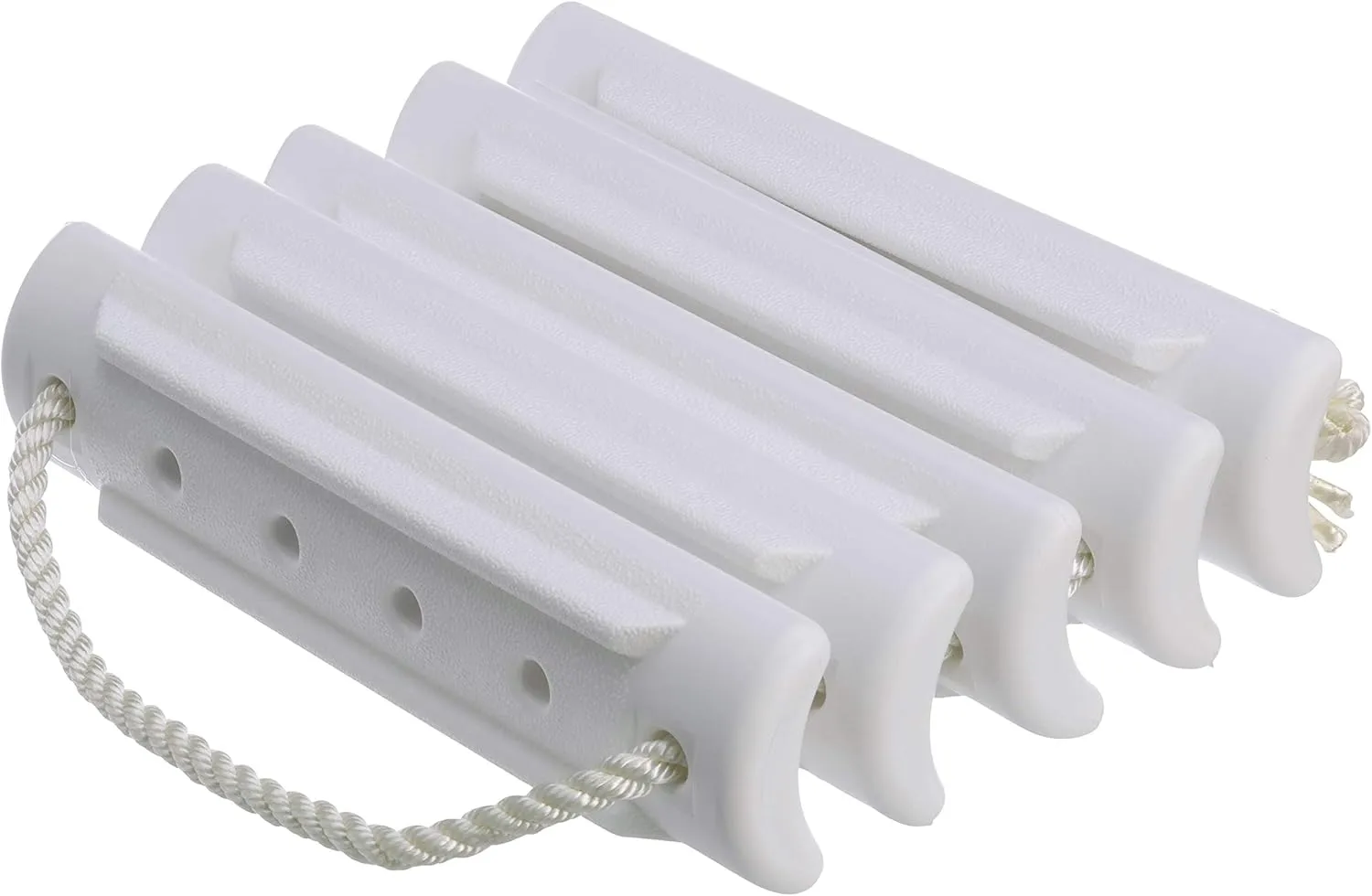 Attwood 11865-4 Rope Ladder, 5-Step, 11 ¾-Inch-Wide Blow-Molded Steps, 5 Feet Long, Non-Slip Step Surfaces, Nylon Rope