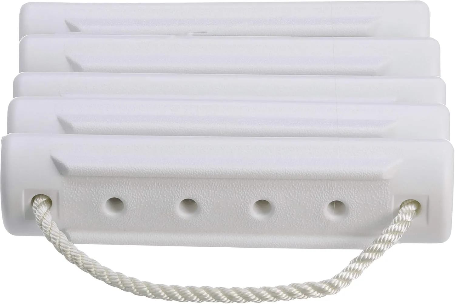 Attwood 11865-4 Rope Ladder, 5-Step, 11 ¾-Inch-Wide Blow-Molded Steps, 5 Feet Long, Non-Slip Step Surfaces, Nylon Rope