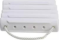 Attwood 11865-4 Rope Ladder, 5-Step, 11 ¾-Inch-Wide Blow-Molded Steps, 5 Feet Long, Non-Slip Step Surfaces, Nylon Rope