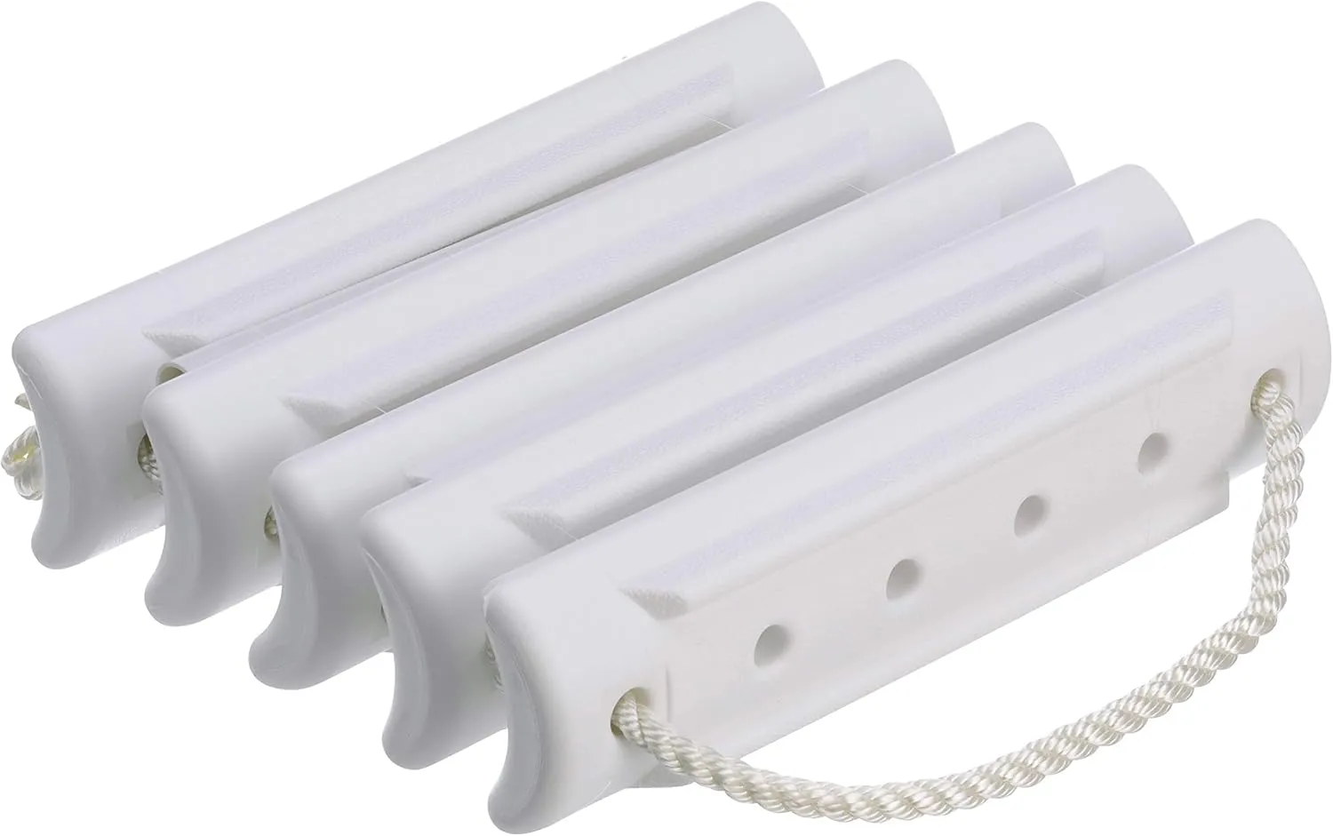 Attwood 11865-4 Rope Ladder, 5-Step, 11 ¾-Inch-Wide Blow-Molded Steps, 5 Feet Long, Non-Slip Step Surfaces, Nylon Rope