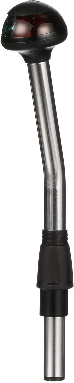 Attwood 5091-10-7 Bi-Color Stowaway 1-Mile Sidelights, 10-Inch Angled Pole, 225-Degree Visibility for Boats Up to 39.4 Feet