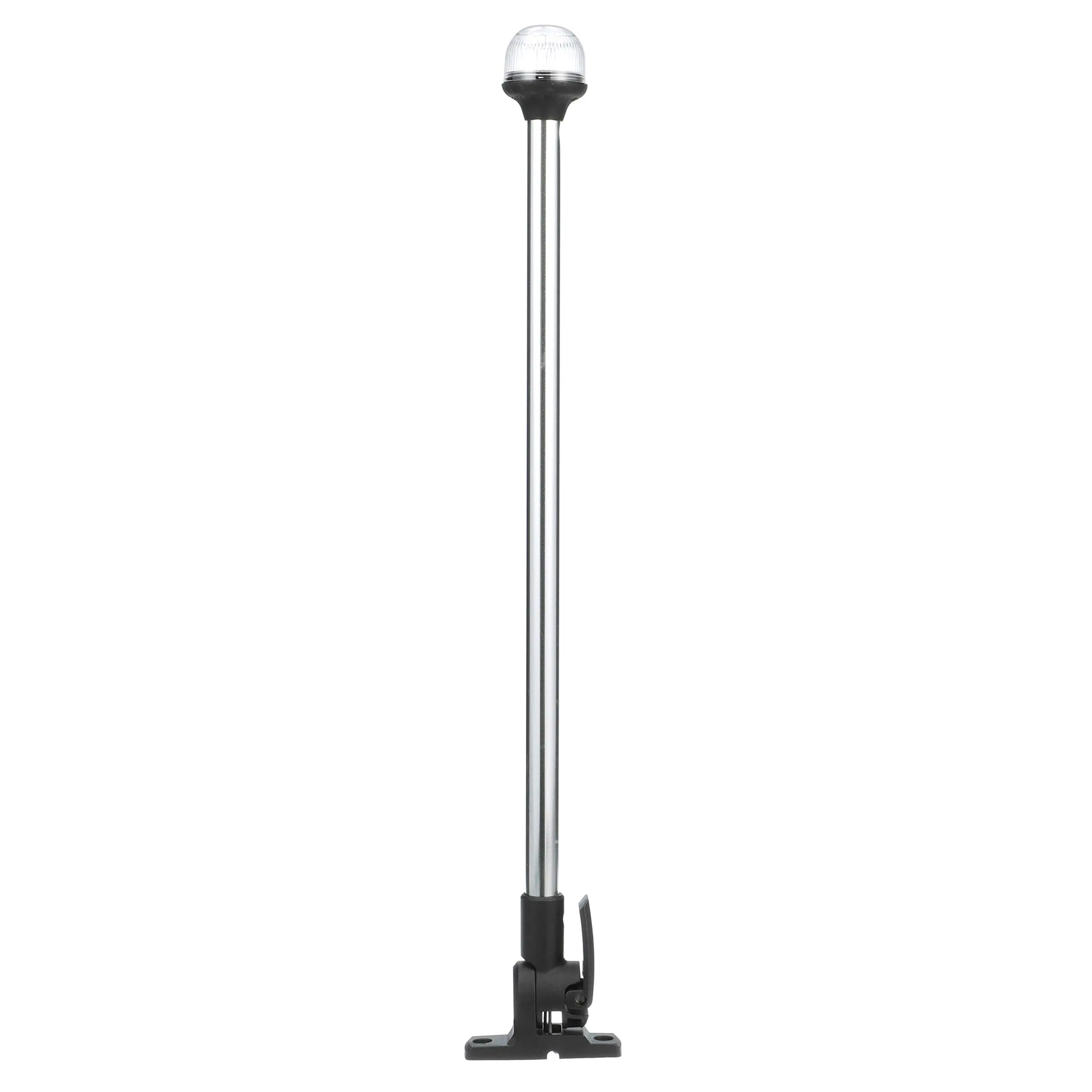 Attwood 5350-PA20-7 All-Round Incandescent Fold Down Navigation Light, Horizontal Mount, Black Base, 20-Inch