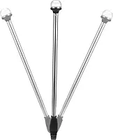 Attwood 5350-PA20-7 All-Round Incandescent Fold Down Navigation Light, Horizontal Mount, Black Base, 20-Inch