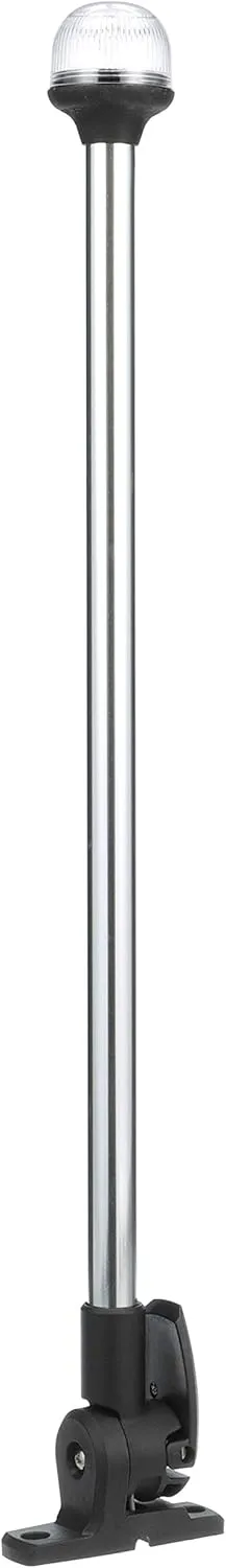 Attwood 5350-PA20-7 All-Round Incandescent Fold Down Navigation Light, Horizontal Mount, Black Base, 20-Inch