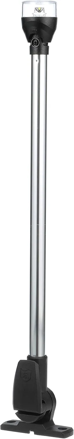 Attwood 5551-PA20-7 All-Round LED Fold Down Navigation Light Black Base, 20-Inch