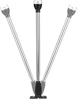 Attwood 5551-PA20-7 All-Round LED Fold Down Navigation Light Black Base, 20-Inch