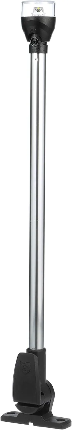 Attwood 5551-PA20-7 All-Round LED Fold Down Navigation Light Black Base, 20-Inch