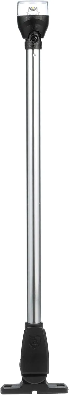 Attwood 5551-PA20-7 All-Round LED Fold Down Navigation Light Black Base, 20-Inch