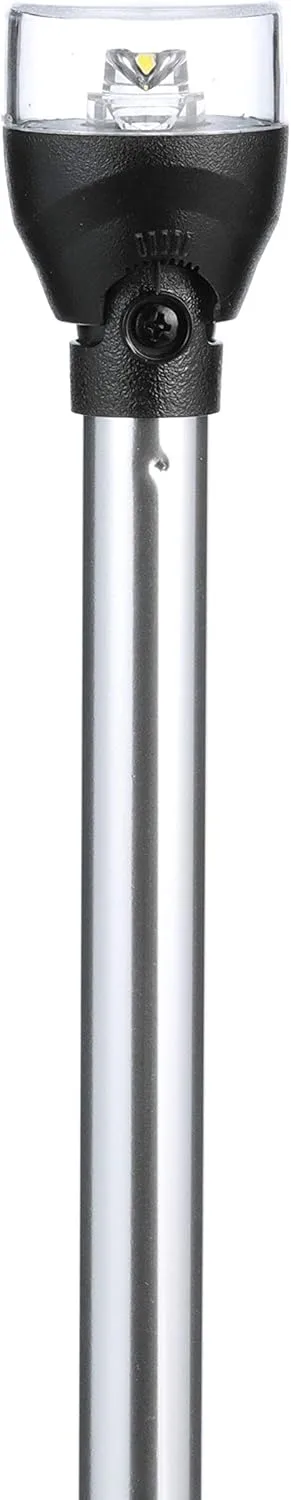 Attwood 5551-PA20-7 All-Round LED Fold Down Navigation Light Black Base, 20-Inch
