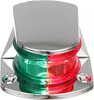 Attwood 6375D6 ZAMAK 1-Mile Sidelights, Bi-Color Combination, Deck Mount, Provides 1-Mile, 225-Degrees Light Visibility