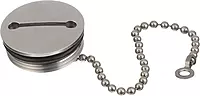 Attwood 66074-3 Stainless Steel Deck Fill Replacement Cap & Chain fits 3.0” Flange