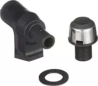 Attwood 66419-3 Composite 90° Black Fuel Tank Vent w/ Stainless Steel Trim - 5/8" I.D. Hose